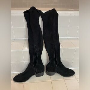 Steve Madden black over the knee sock boot - size 8, good condition!